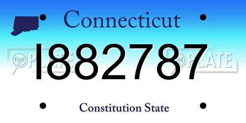 I882787 Connecticut License Plate