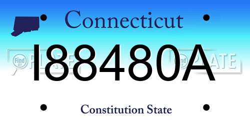 I88480A Connecticut License Plate