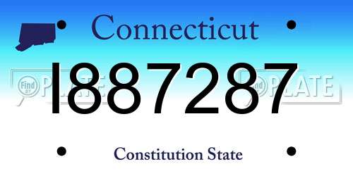 I887287 Connecticut License Plate