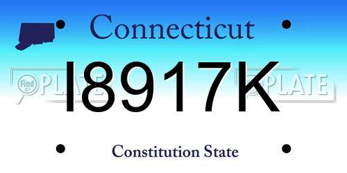 I8917K Connecticut License Plate