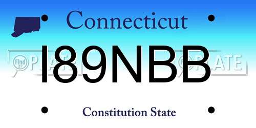 I89NBB Connecticut License Plate