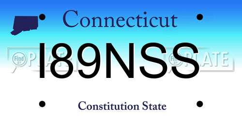 I89NSS Connecticut License Plate