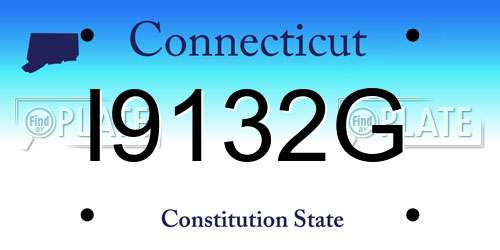 I9132G Connecticut License Plate