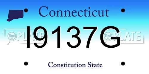 I9137G Connecticut License Plate