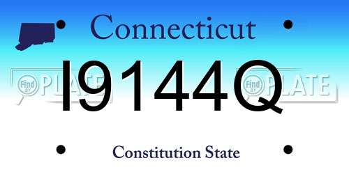 I9144Q Connecticut License Plate