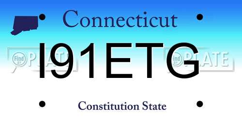 I91ETG Connecticut License Plate