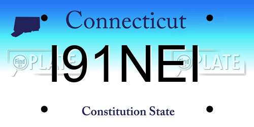 I91NEI Connecticut License Plate