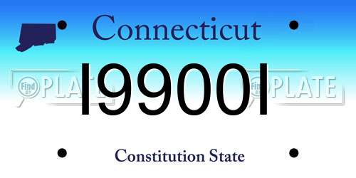 I9900I Connecticut License Plate