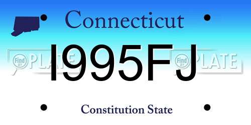 I995FJ Connecticut License Plate