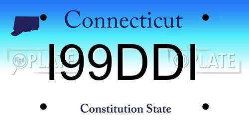 I99DDI Connecticut License Plate