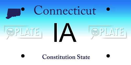 IA Connecticut License Plate