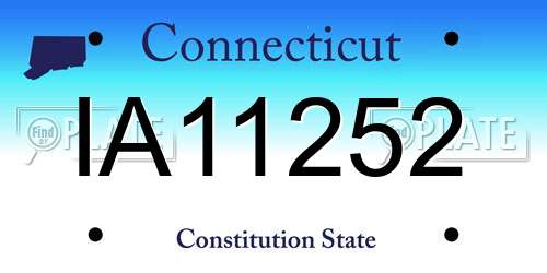IA11252 Connecticut License Plate