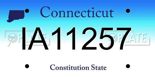 IA11257 Connecticut License Plate