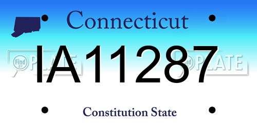 IA11287 Connecticut License Plate