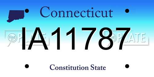IA11787 Connecticut License Plate