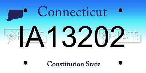 IA13202 Connecticut License Plate