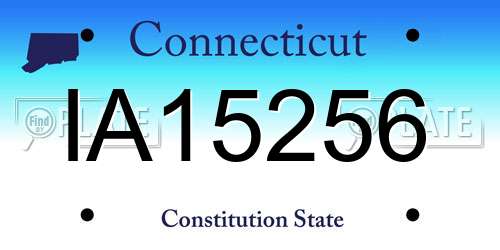 IA15256 Connecticut License Plate