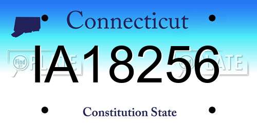 IA18256 Connecticut License Plate