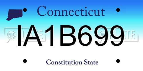 IA1B699 Connecticut License Plate