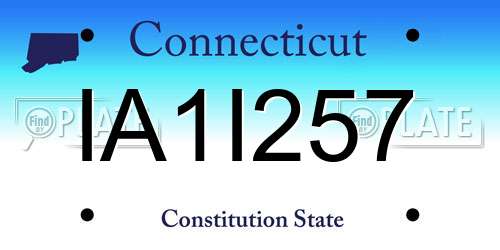 IA1I257 Connecticut License Plate