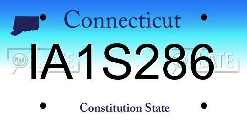 IA1S286 Connecticut License Plate