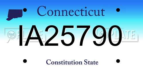 IA25790 Connecticut License Plate