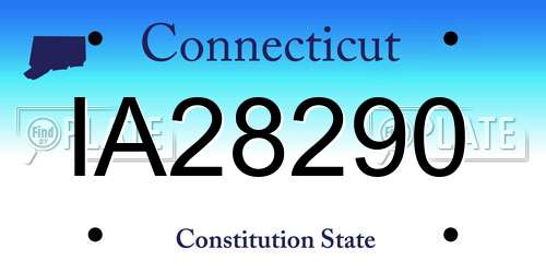 IA28290 Connecticut License Plate