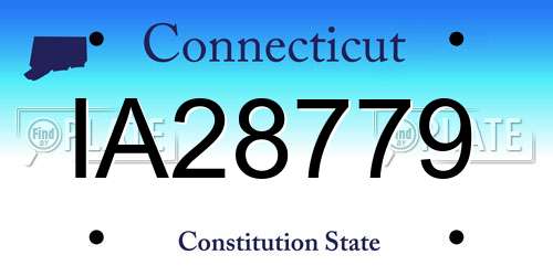 IA28779 Connecticut License Plate