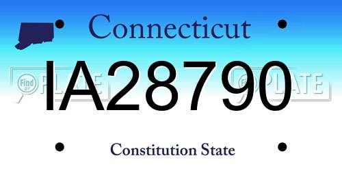 IA28790 Connecticut License Plate