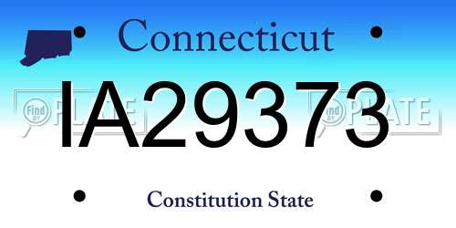 IA29373 Connecticut License Plate