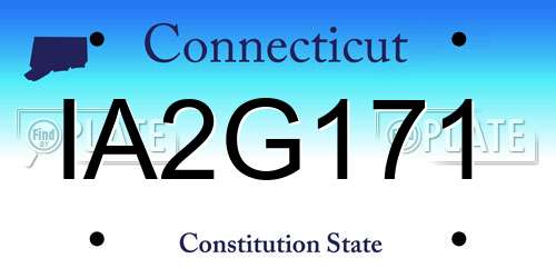 IA2G171 Connecticut License Plate
