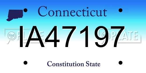 IA47197 Connecticut License Plate