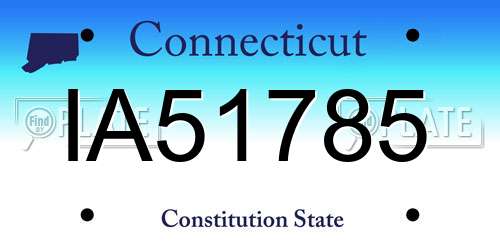 IA51785 Connecticut License Plate