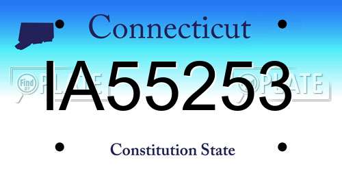 IA55253 Connecticut License Plate