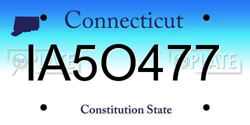IA5O477 Connecticut License Plate