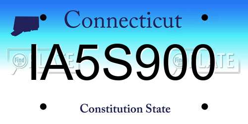 IA5S900 Connecticut License Plate