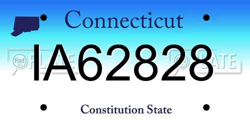 IA62828 Connecticut License Plate