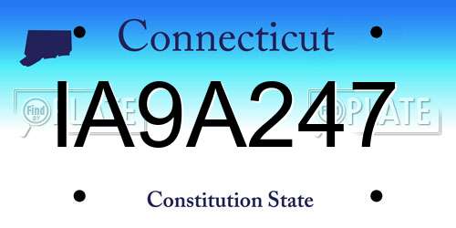 IA9A247 Connecticut License Plate