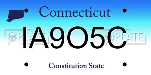 IA9O5C Connecticut License Plate
