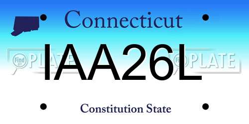 IAA26L Connecticut License Plate
