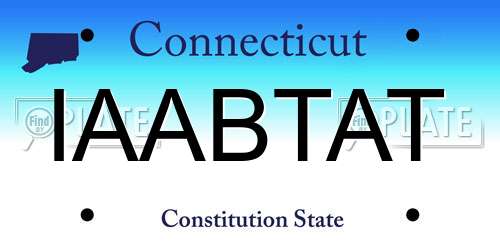 IAABTAT Connecticut License Plate