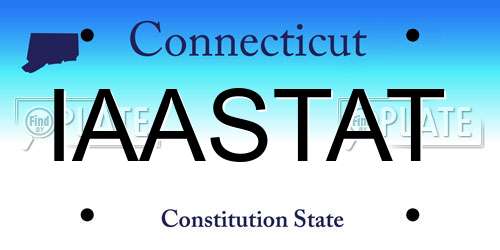 IAASTAT Connecticut License Plate
