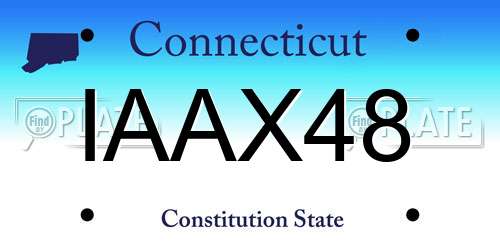 IAAX48 Connecticut License Plate