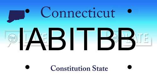 IABITBB Connecticut License Plate