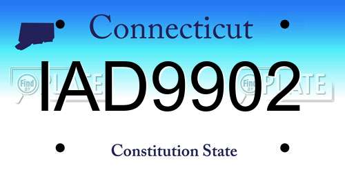 IAD9902 Connecticut License Plate