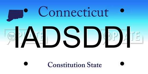 IADSDDI Connecticut License Plate