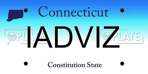 IADVIZ Connecticut License Plate