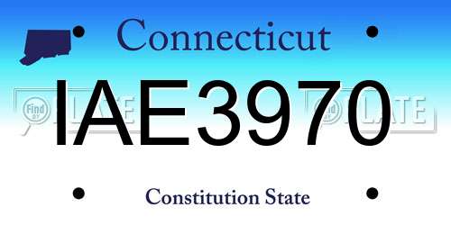 IAE3970 Connecticut License Plate