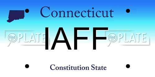IAFF Connecticut License Plate