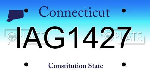 IAG1427 Connecticut License Plate